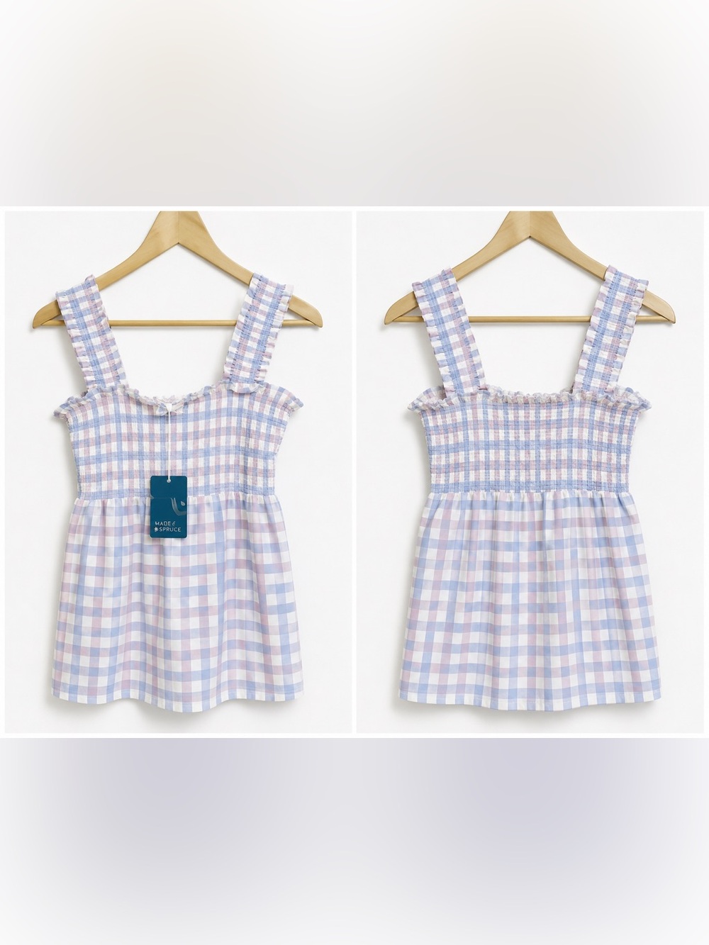 Market and Spruce Women Petite Square Neck Smocked Linen Top Size SP Small NWT - Picture 7 of 8